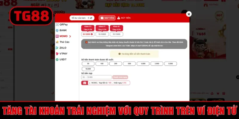 Nạp Tiền TG88 - Quy Trình Chuẩn Để Xử Lý Lệnh Trong 5 Phút